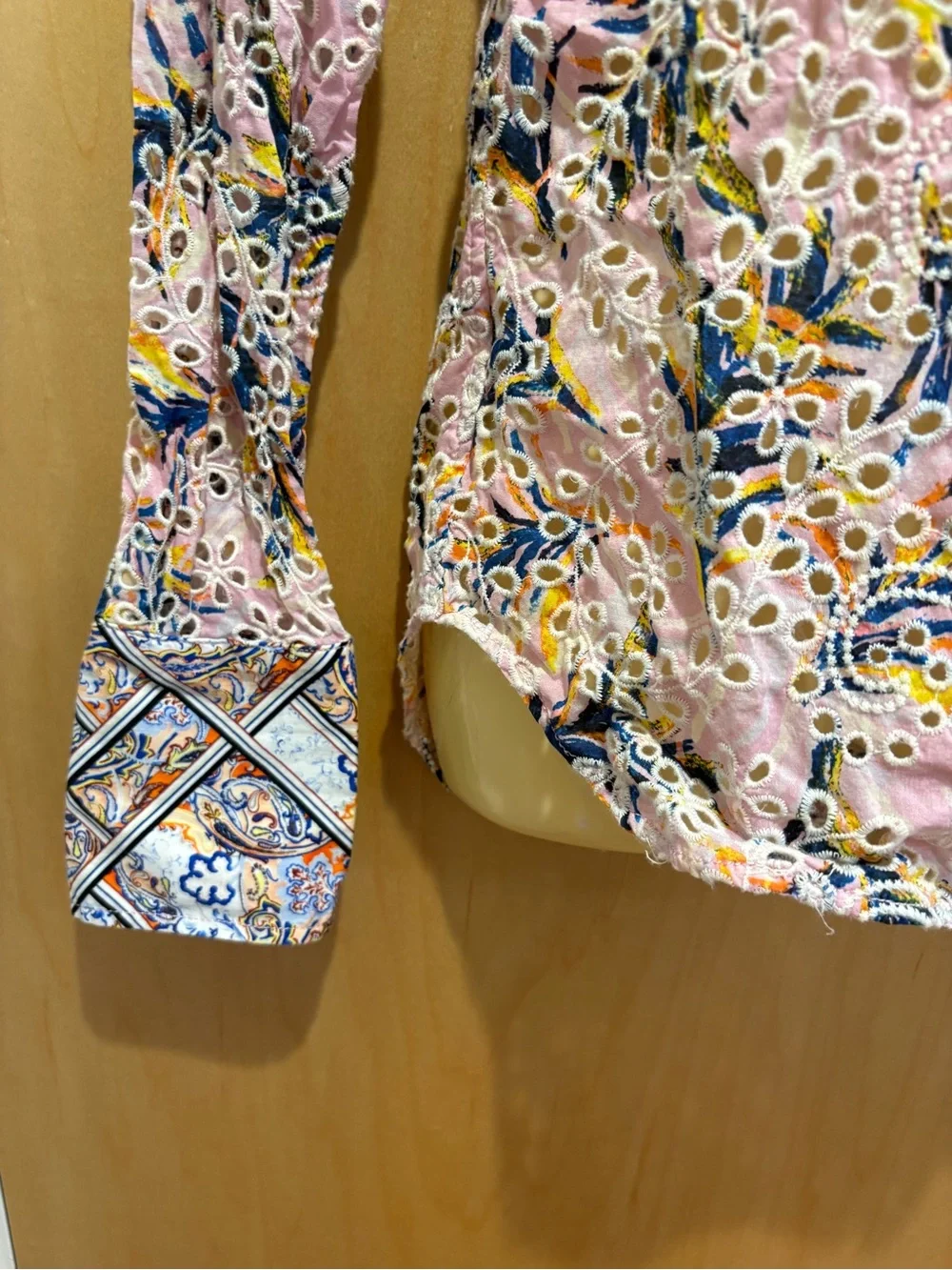 Robert Graham Patterned Eyelet Buttondown - Picture 2 of 7
